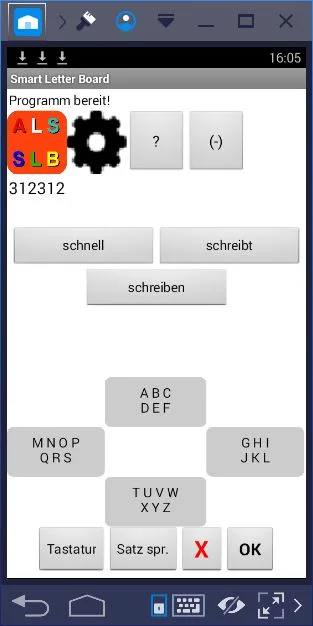 Start Seite mit Eingaben 